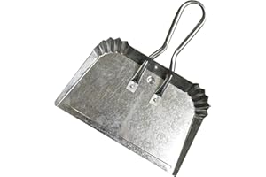 LAVOHOME Set of 2 Extra Large Industrial Metal Dustpan | Doesn't Bend & Extra Wide for Large Easy Clean Ups | Lightweight & Rustproof | Precision Edge for Clean Sweeping