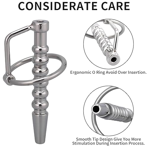 Runyu Hollow Urethral Dilator, Urethral Penis Plug with Cock Ring Sex Toy for Men, 2.87 inch in Dubai - UAE | Whizz Catheters & Sounds Runyu Hollow Urethral Dilator, Urethral Penis Plug with Cock Ring Sex Toy for Men, 2.87 inch in Dubai - UAE | Whizz Catheters & Sounds