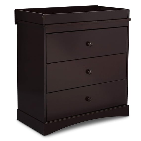 delta children's 3 drawer dresser chocolate