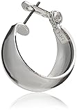 Anne Klein Classics Silvertone Medium Band Hoop