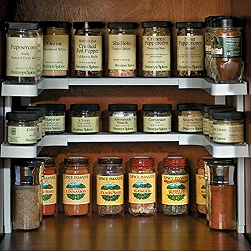 Spicy Shelf Spice Rack and Stackable Organizer Kitchen Spice Rack,Makeup Cosmetics Counter Organizing Stand,Bathroom Organizer with Extra-Sturdy Construction Adjustable - Thumbnail 6