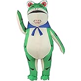 Boveco Halloween Frog Inflatable Costume Adult Blow up Fancy Dress Costumes Unisex Full Body Suit for Holiday Cosplay Party