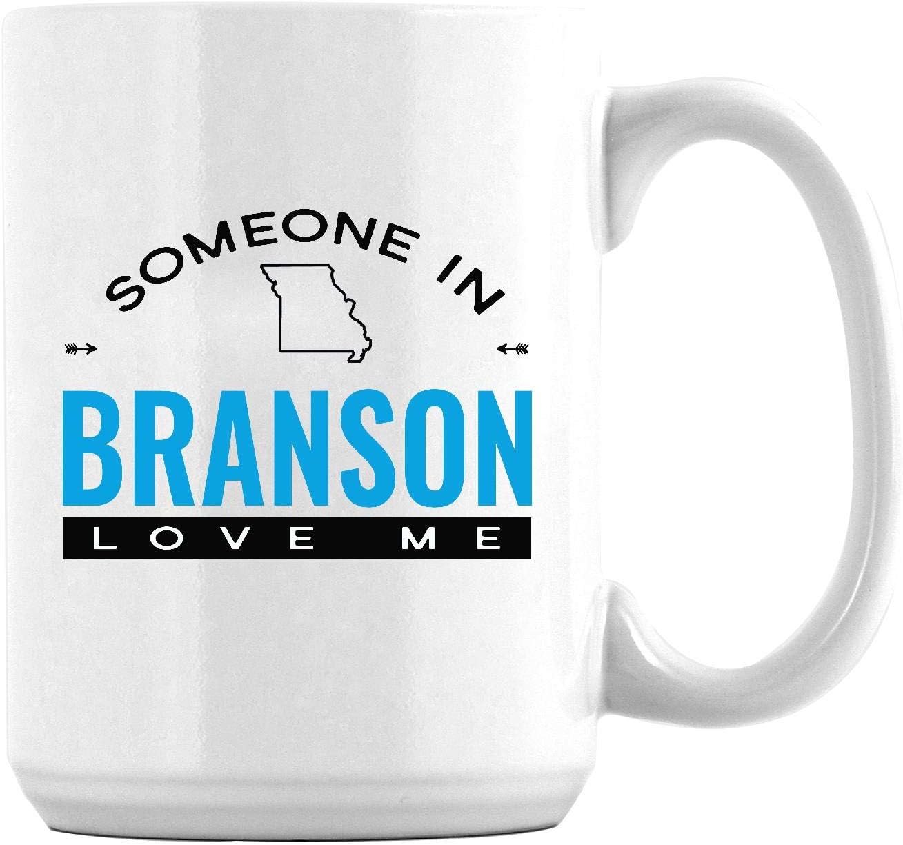 Father's Day Gifts From Son Daughter Someone in Branson Missouri MO Love Me Distance Mug Funny Family Gift Father's Day for Mom Dad From Daughter/Son Mugs 15oz