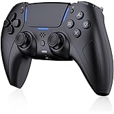 JDDWIN Wireless Gaming Controller Compatible with PS5/Android/PC, with LED Lights, Bluetooth,Hall Effect Joystick, Dual Vibration, 3.5mm Audio Jack, 6-Axis Motion Contro Gamepad with Speaker