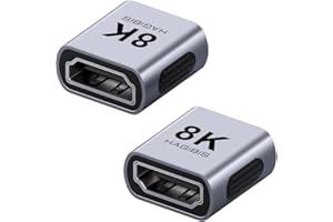 HDMI Coupler 2 Pack, 8K@60Hz HDMI 2.1 Adapter Female to Female Connector, Extension Cable HDMI Extender for Switch2, HDTV, Mo