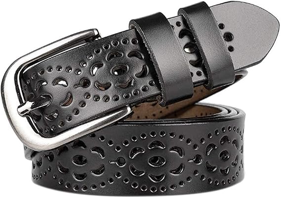 Amazon Monland 女性のベルト中空花ベルトレトロデニムウエスタンデザイン合金バックル ベルト 通販