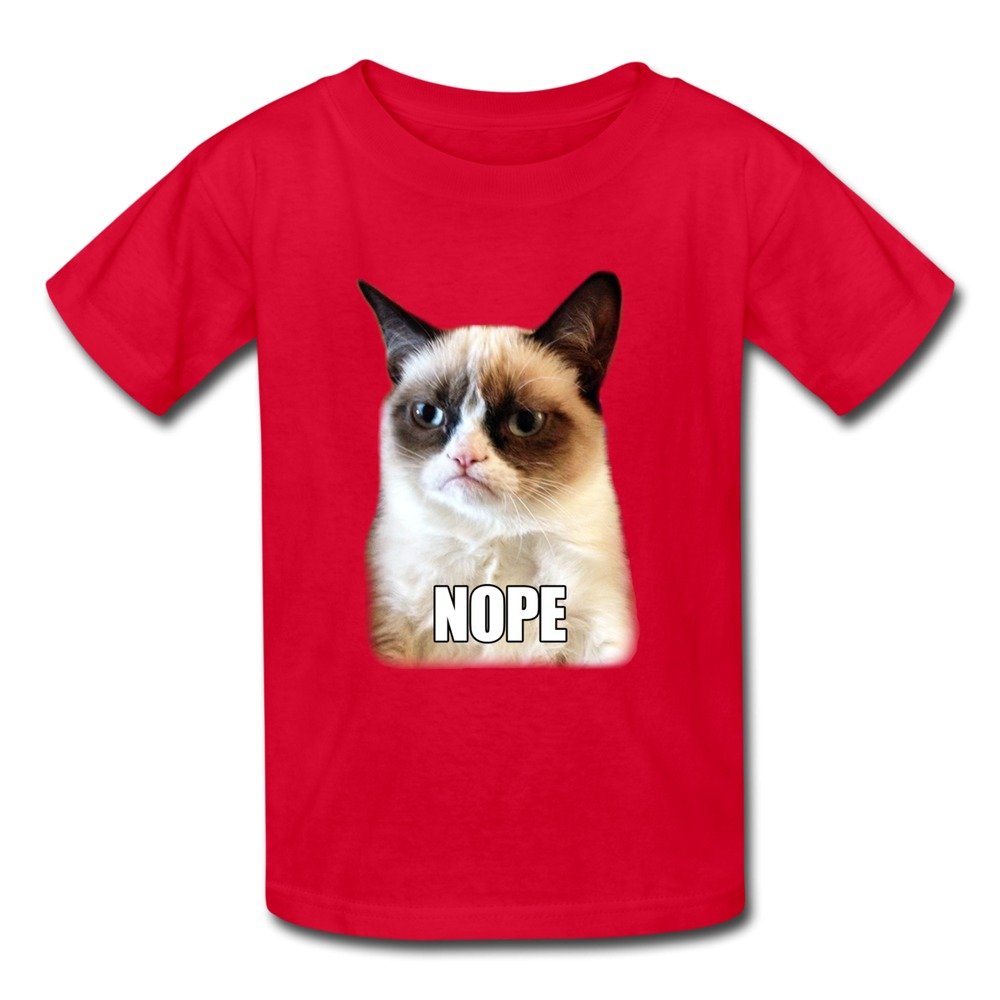Crew Neck Causal And Girls Grumpy Cat Nope T Shirts 5005 Pilihax