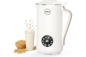 BUAIAHUG 40oz Nut Milk Maker Machine - Multi-Functional Automatic Almond with 10 Blades, Plant-Based, Oat, Soy, and Dairy Free Beverages 12 Hours Timer/Auto-clean/Room Temp/Keep Warm/Boil, White