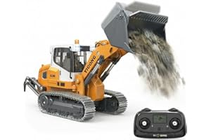 JoiTrs 1:50 RC Crawler Loader 2.4G Construction Vehicle Metal Bucket Tracks Ripper Hobby-Grade RTR Model with Light and Sound