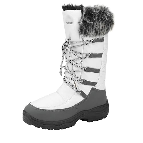DREAM PAIRS Women's Warm Faux Fur Lined Mid-Calf Winter Snow Boots
