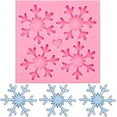 Christmas Snowflake Cake Silicone Fondant Molds for Cake Decoration Candy Cupcake Topper Cake Polymer Clay Crafts Epoxy Resin