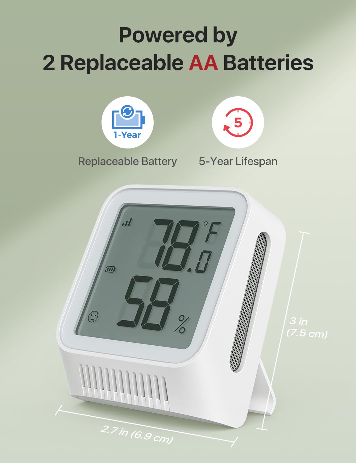 X-Sense WiFi Hygrometer Indoor Humidity with SBS50 Base Station, Smart Hygrometer Thermometer with App Notification, Temperature Sensor for Room Temperature Monitoring, 3 Sensors & 1 Base Station