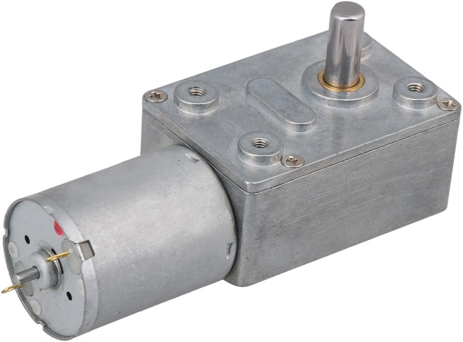 BQLZR DC 12V 120RPM Square High Torque Turbo Worm Geared Motor Right Angle Gear Motor