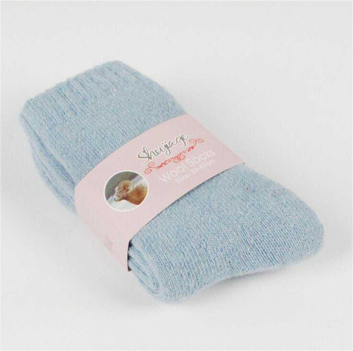 LONGQI - Chaussettes - Femme Bleu Bleu