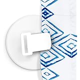 4 PCS Shower Curtain Clips, Shower Windproof Splash Guard - Self Adhesive Shower Curtain Weight Clip (White)