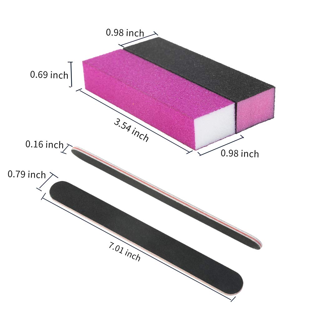 Mipruct 22PCS Nail files and buffers, Nail buffers blocks, Manicure tools with nail file and nail buffer block for acrylic nails, emery boards for nails : Beauty
