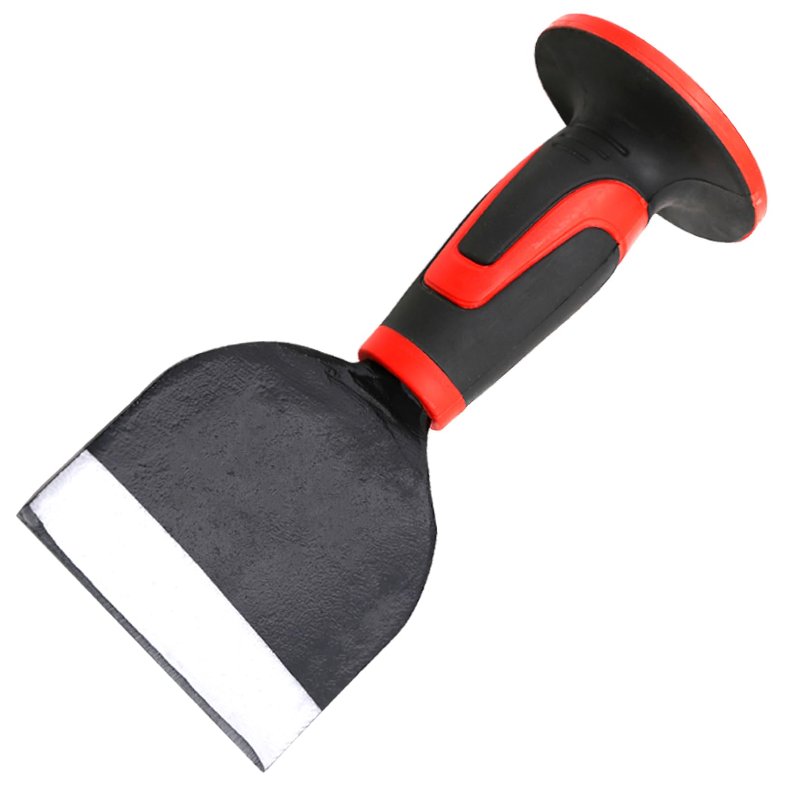 WEDO 8" Heavy Duty High Carbon Steel Brick Chisel with Shock-absorb Handguard and Reliable Protective Handle, Size 16x55mm, Concrete Chisel for Stone Demolishing Carving Breaking