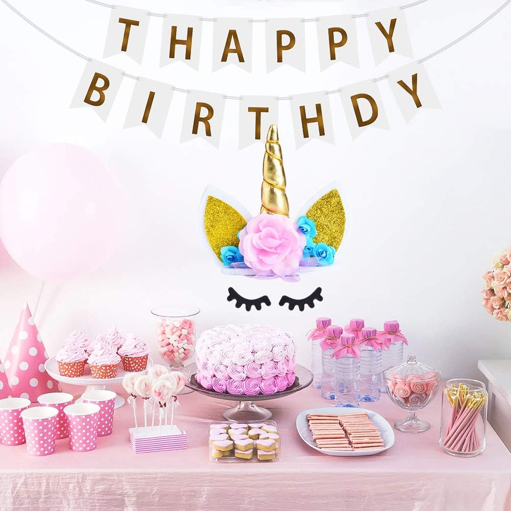 Queta Unicornio Decoracion Cumpleanos Tartas Fiesta Decoraciones Para Ninos Chicas Fiesta De Cumpleanos Baby Shower 30 Piezas