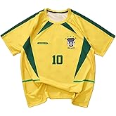 WDIRARA Men's Jersey Shirts Letter Graphic T Shirts Crew Neck Short Sleeve Football Tee Streetwear Tops