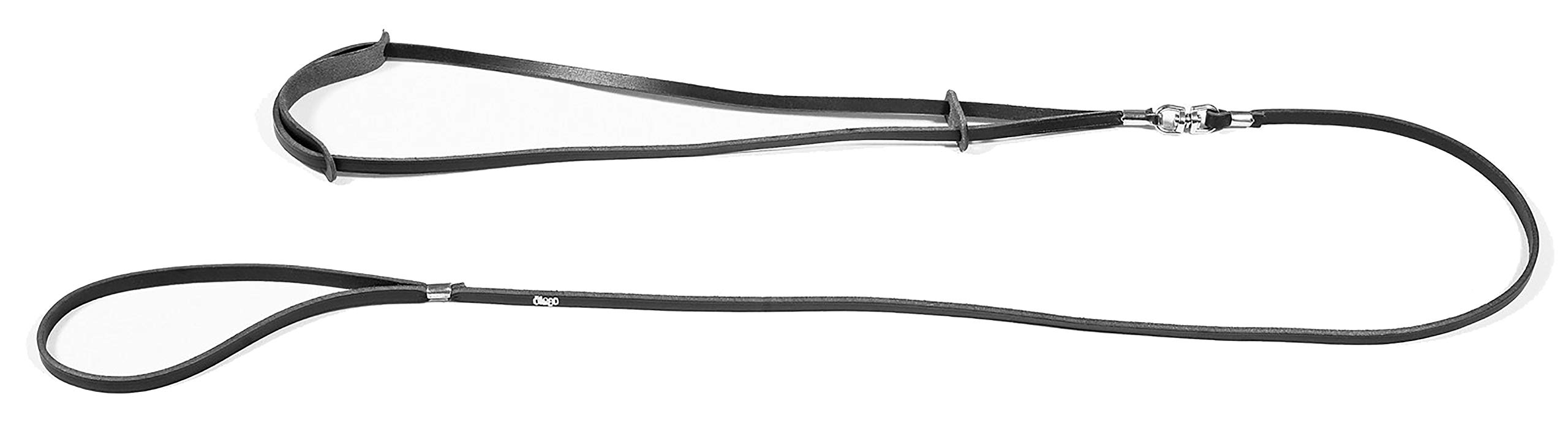 Dingo Smart Fashion for Champion, Leather Show Leash, Black Lead for Exhibition and Dog Ring Show 10707,8 mm wide