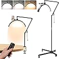 Semoprus 2 in 1 Lash Light for Eyelash Tech, Portable Half Moon Desk Lamp with Wheels, LED Lash Lamp for Tattoo Artists, Nail Tech, Adjustable Brightness