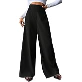 GORGLITTER Women's Wide Leg Dress Pants High Waisted Business Casual Trousers Dressy Work Office Pants