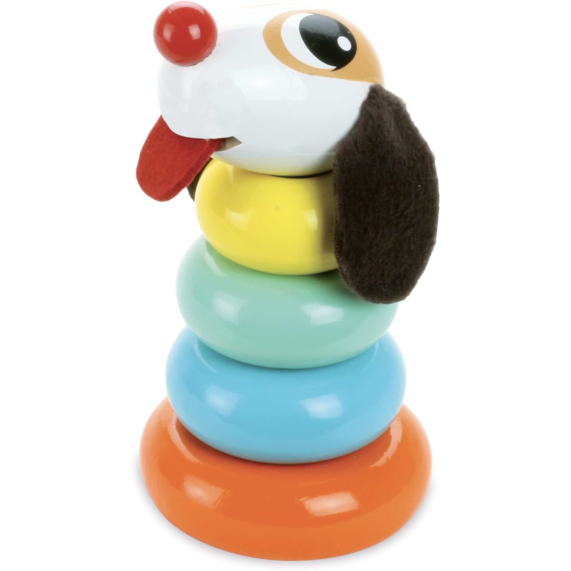 Vilac Wooden Toutou Dog Stacking Toy, Develop Fine Motor Skills, Includes 5 Easy To Grasp Wooden Pieces, Multicolored, 12 Months+ — image 1