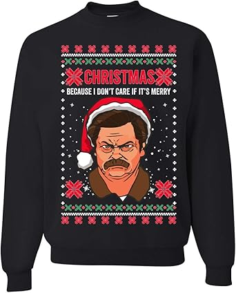 ron swanson ugly christmas sweater