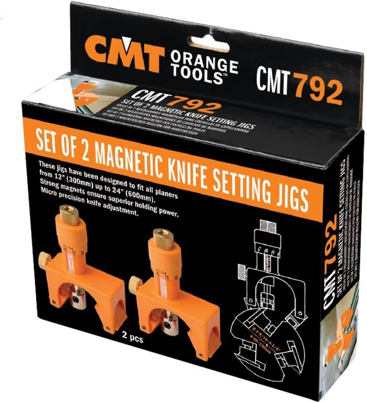 CMT CMT792 Set of 2 Magnetic Knife Setting JIGS, Cranberry - Image 4