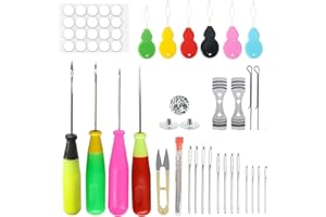 LQMBABY 3 PCS Punch Needle Wick for Candle Making, Round Hole Candle Punch Wicking Needle Tools, Punch Needle Candle Wick Tool for Silicone Molds Making (Mix, 1 Set)