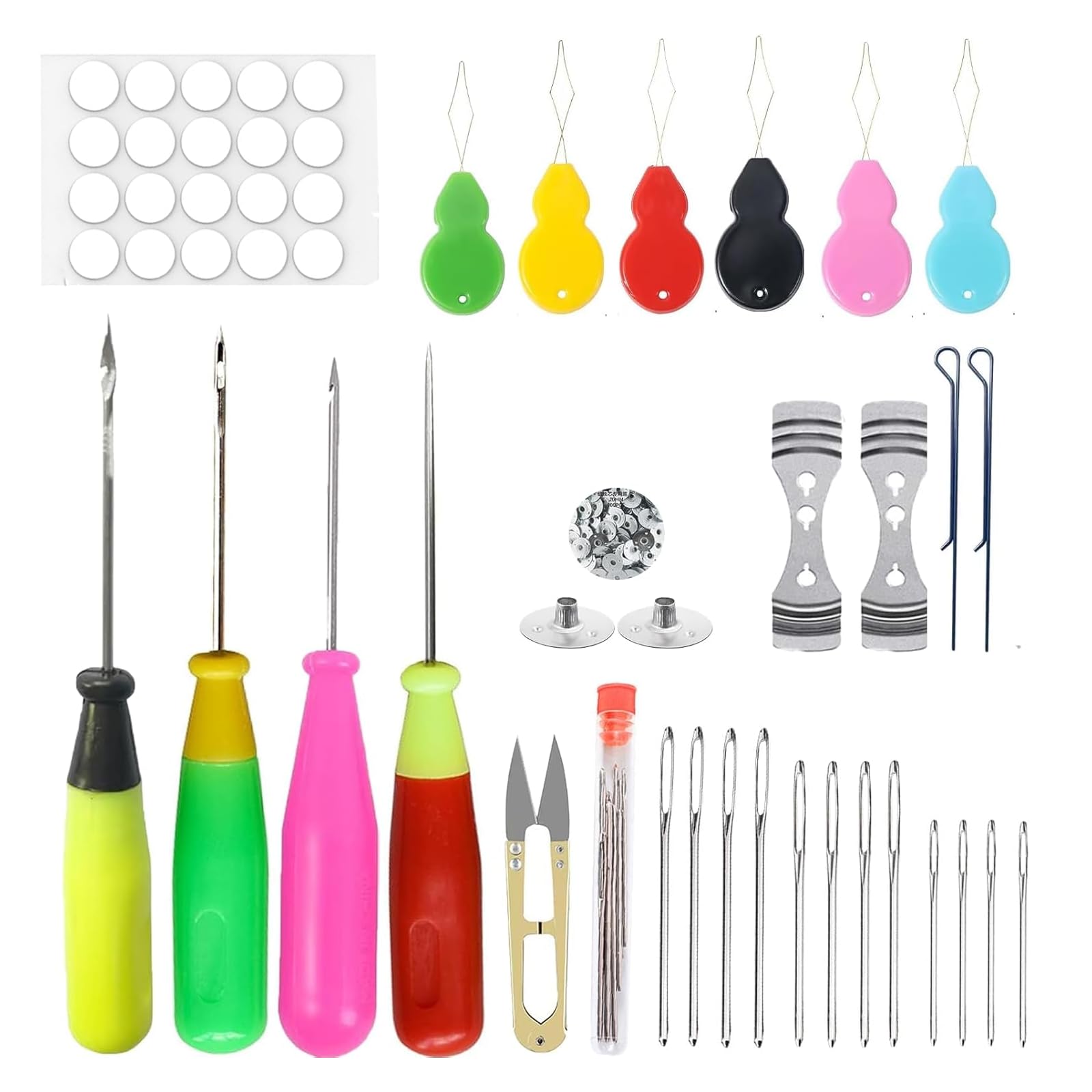 Photo 1 of 3 PCS Punch Needle Wick for Candle Making, Round Hole Candle Punch Wicking Needle Tools, Punch Needle Candle Wick Tool for Silicone Molds Making (Mix, 1 Set)