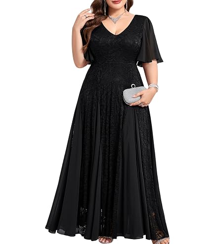 long formal party dress plus size black tie reviews Talisea Wedding for Bride White Gowns Bridal Shower Elegant Sleeve Lace Chiffon Long Maxi Dresses at Amazon Women's Clothing store Blue Bridesmaid Dresses Long Color:Beach Sand Made with love by emailrecos