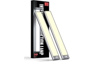 YIGER Under Cabinet Lights, Rechargeable battery operated lighting , Wireless Motion Sensor Light indoor,4 Modes Night Light, Stick-On Magnetic Closet Lights for Kitchen, Hallway(2 Pack 40LED warm light)