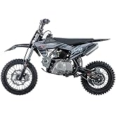 X-PRO Lynx 110cc Dirt Bike, 4-Stroke Gas Pit Bike for Youth, Automatic Transmission, Electric Start, 14"/12" Tires, Front &amp; Rear Hydraulic Disc Brakes (Black)