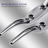 Anley 2 PCS Silver Flagpole Halyard Rope Cleat Hook 6 Inch Zinc Alloy view 5