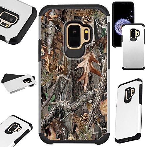 For Samsung Galaxy S9 Plus/Samsung Galaxy S9+ Case Hybrid TPU Fusion Phone Cover (Tree Camouflage)