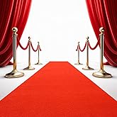Extra Thick Red Carpet Runner for Party,3 x 10ft Non-Slip Backing Aisle Runway Rug for Party,Occasions,Graduation,Wedding& Indoor Outdoor Special Events Decorations (Red, 3×10Ft(Multi-Pile))