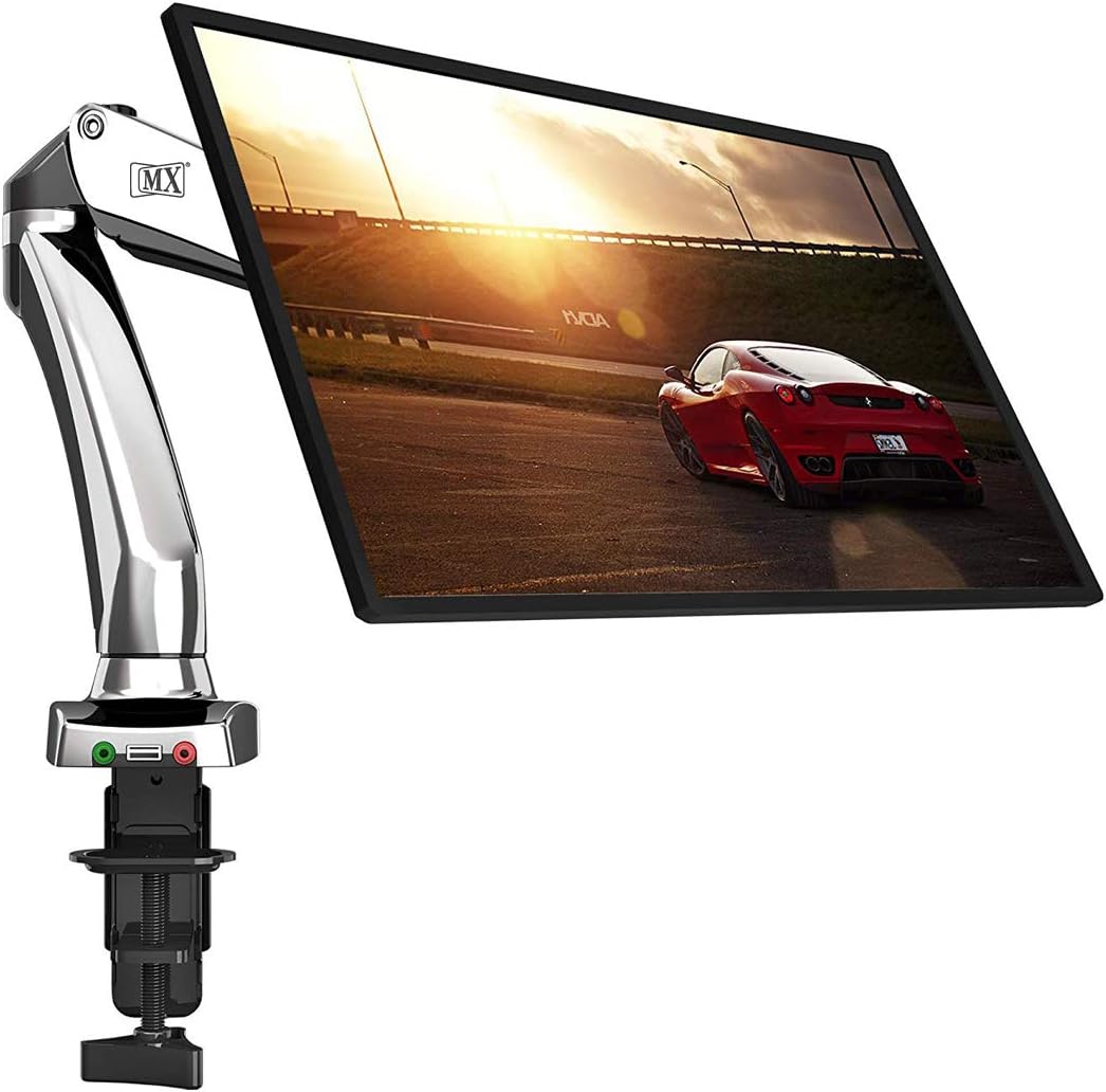 MAXCART 22-35 Inches Single Arm Gas Strut Flexi-Mount Desktop LCD/LED TV Stand with 3.9 Kg Weight Capacity (75x75 to 100x100 mm)