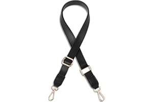 Leather Purse Strap Adjustable Thick Purse Strap 1 in Wide Crossbody-Strap Shoulder Straps 30-51in Length Black Purse-Strap f
