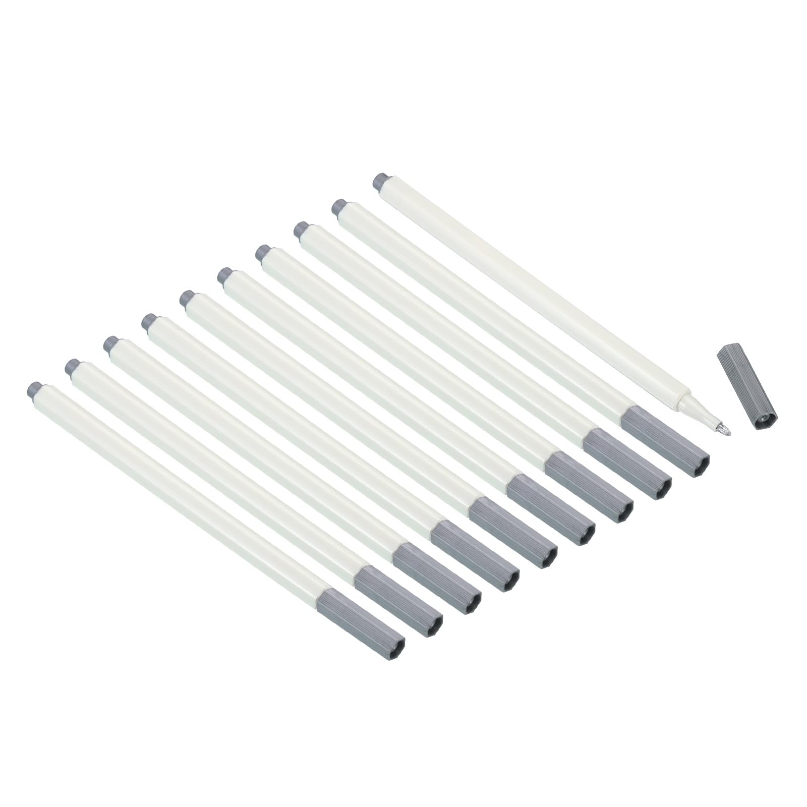 PATIKIL Wax Seal Pen Kit, 10 Pack Metallic Marker Pen Wax Seal Stamp Decorating Pen for Wax Sealing Beads, Silver Tone