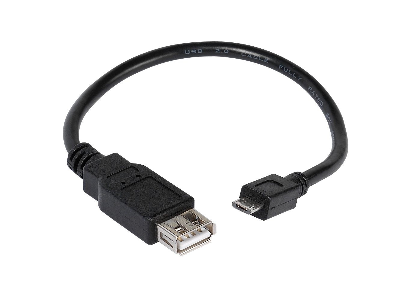 Vivanco T Co OTG USB Adaptor Cable 0.2 m, USB to Micro USB/USB 2.0/Black