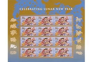 USPS Year of the Dragon: Celebrating Lunar New Year, Full Sheet of 12 Forever Postage Stamps Scott 4623