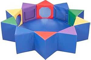 ECR4Kids SoftZone Wall of Mirrors, Activity Center, Assorted, 3-Piece