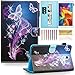 Tab 4 8.0 inch case,T330 case, Dteck(TM) Flip Stand PU Leather Case with Cards/Money Slots [Auto Wake/Sleep Feature] Protective Case Cover for Samsung Galaxy Tab 4 8.0 inch SM-T330, Twinkle Butterfly