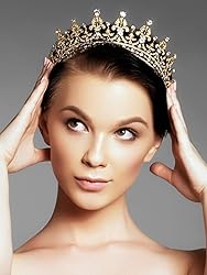 COCIDE Gold Tiara and Crown for Women Birthday