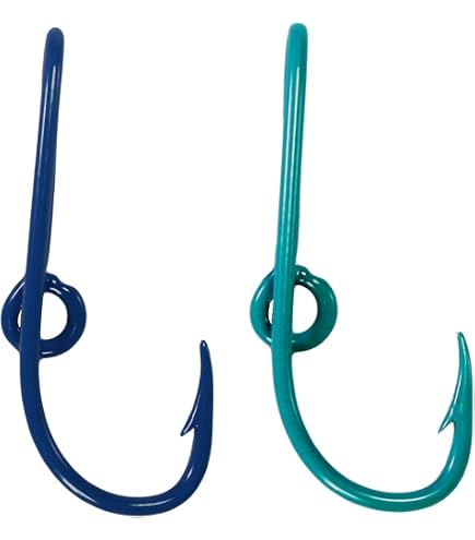 Custom Colored Eagle Claw Bright Orange Hat Hook Clips - Set Of 2, Powder Coated Fish Hook Hat Pins