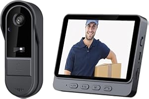 X8 Wireless Doorbell Camera, No WiFi Video Doorbell Camera, 1080p, 170° Angle, 4.3-Inch Screen, Ipx65 Outdoor Waterproof Rati