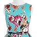 Girl's Knee-Length 50's Floral High Waist Summer School Party Dresses 7~8Yrs K250-1