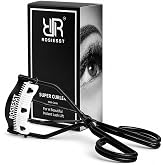Eyelash Curler with Built-in Comb, No-Pinch Lash Separator for Hooded Eyes | Fans and defines natural lashes in one smooth motion; rounded design is comfortable for sensitive lids and everyday use.