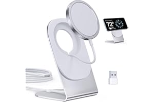 Magnetic Wireless Charger for iPhone 16/15/14/13/12 Series Convertible Magnet Wireless Charging Stand/Pad with 20W Adapter 5f